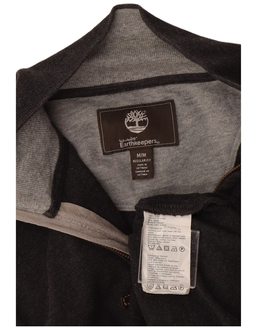 Timberland Hombre Earthkeepers Zip Neck Jumper Sweater Gris Medio