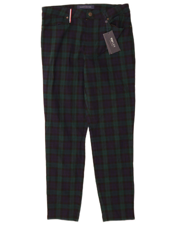 Tommy Hilfiger Pantalones Chinos para Mujer US 6 Medium W28 L28 Green Check