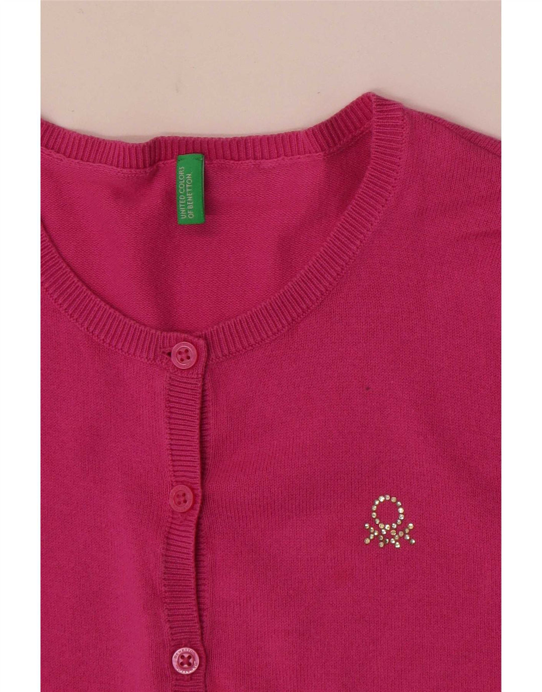 Benetton Cárdigan Mujer UK 8 Small Rosa