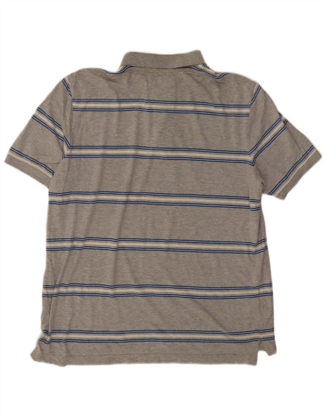 Crew Clothing Polo para hombre de algodón a rayas gris medio