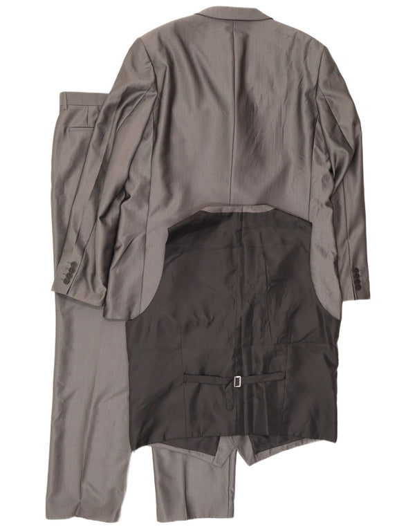 Angelo Litrico Traje de 3 piezas para hombre IT 56 3XL W42 L34 Poliéster gris