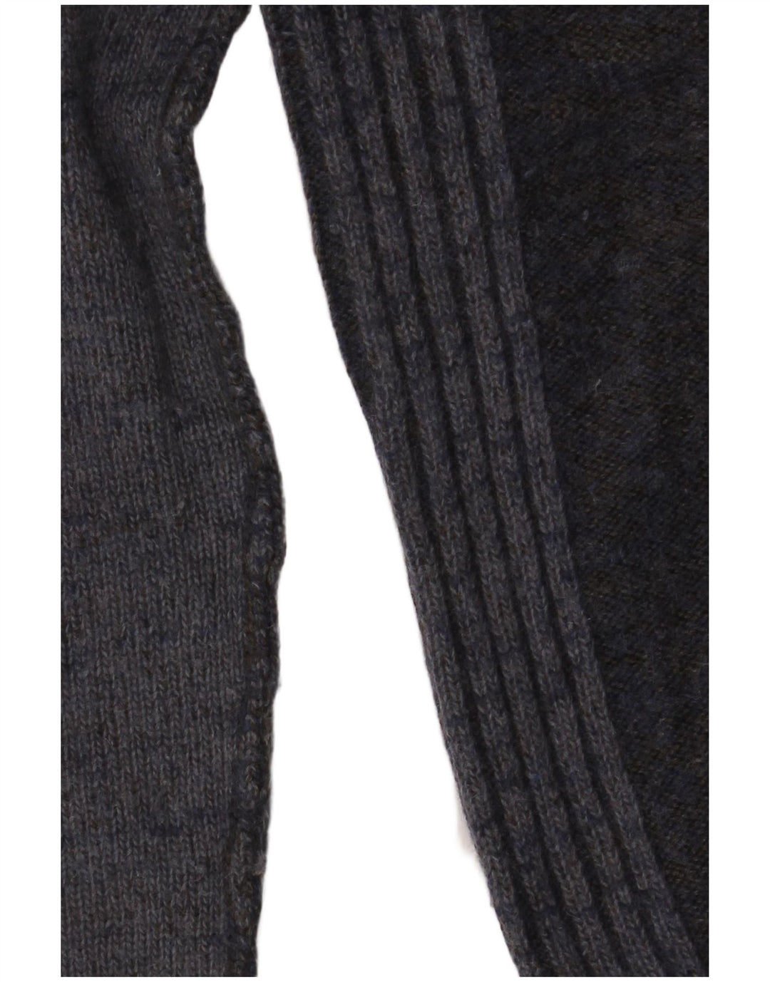 Zara Hombre Jersey De Cuello Redondo De Lana Color Block Gris Medio