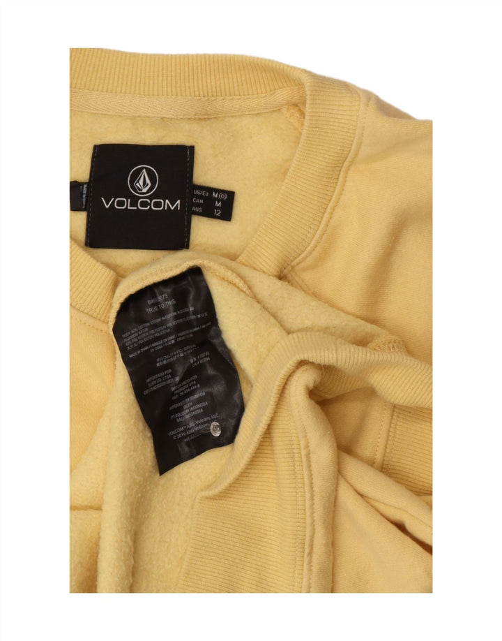 VOLCOM Sudadera gráfica para mujer Jumper UK 14 Algodón amarillo medio