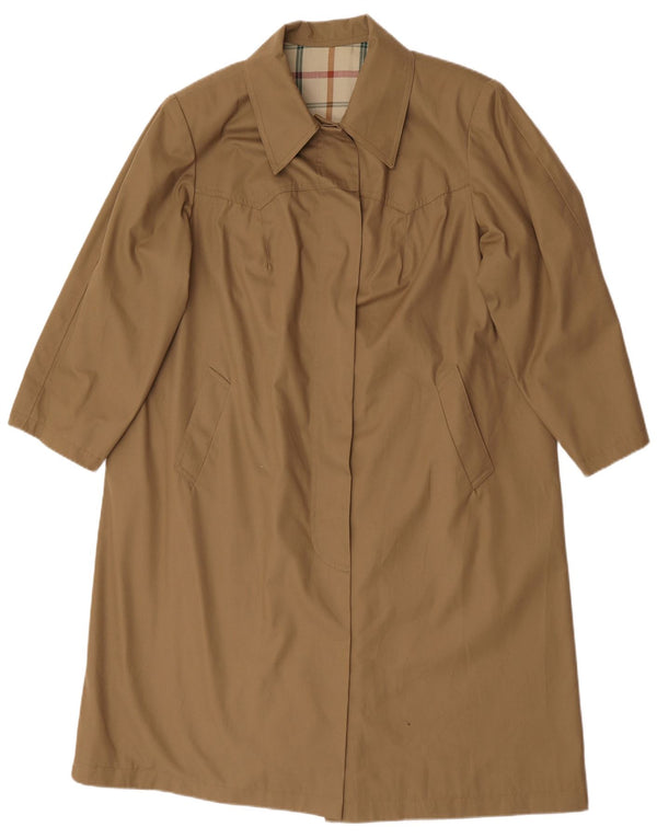 Vintage mujer gabardina Reino Unido 18 XL Beige
