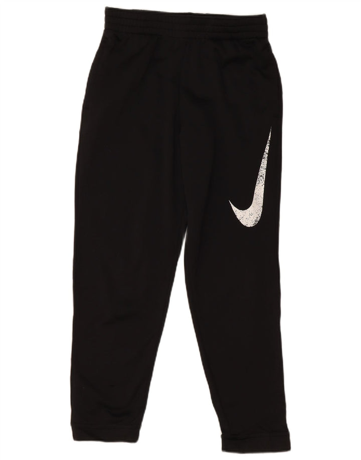 Nike Pantalones de chándal con gráfico para niños, 10-11 años, mediano, negro