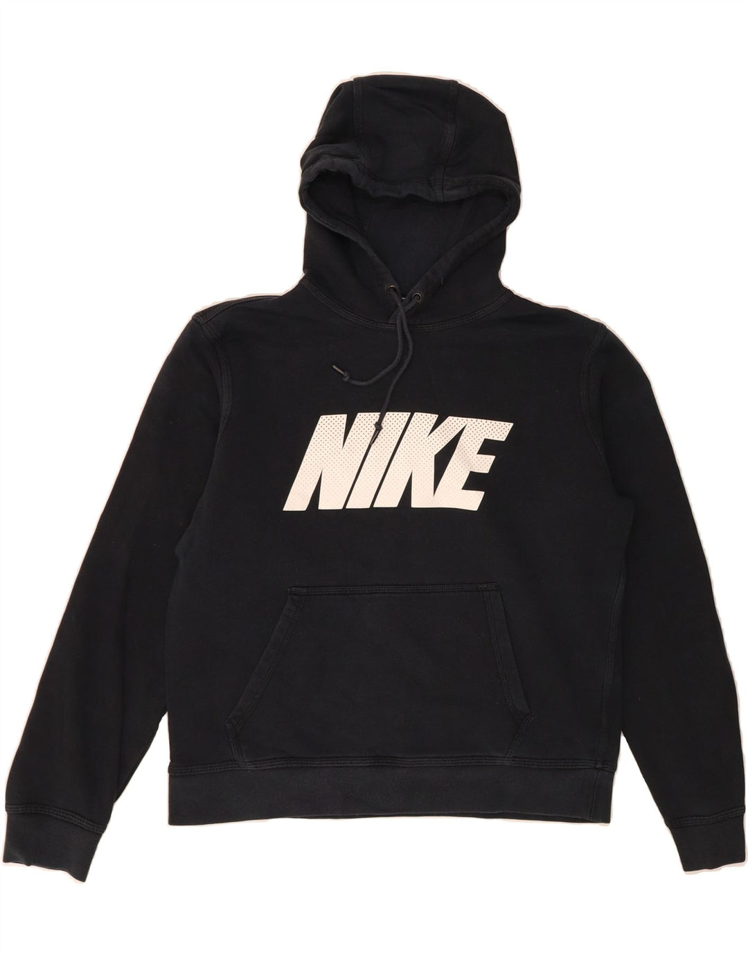 NIKE Mens Graphic Hoodie Jumper Medium Black Cotton Vintage Nike and Second-Hand Nike from Messina Hembry 