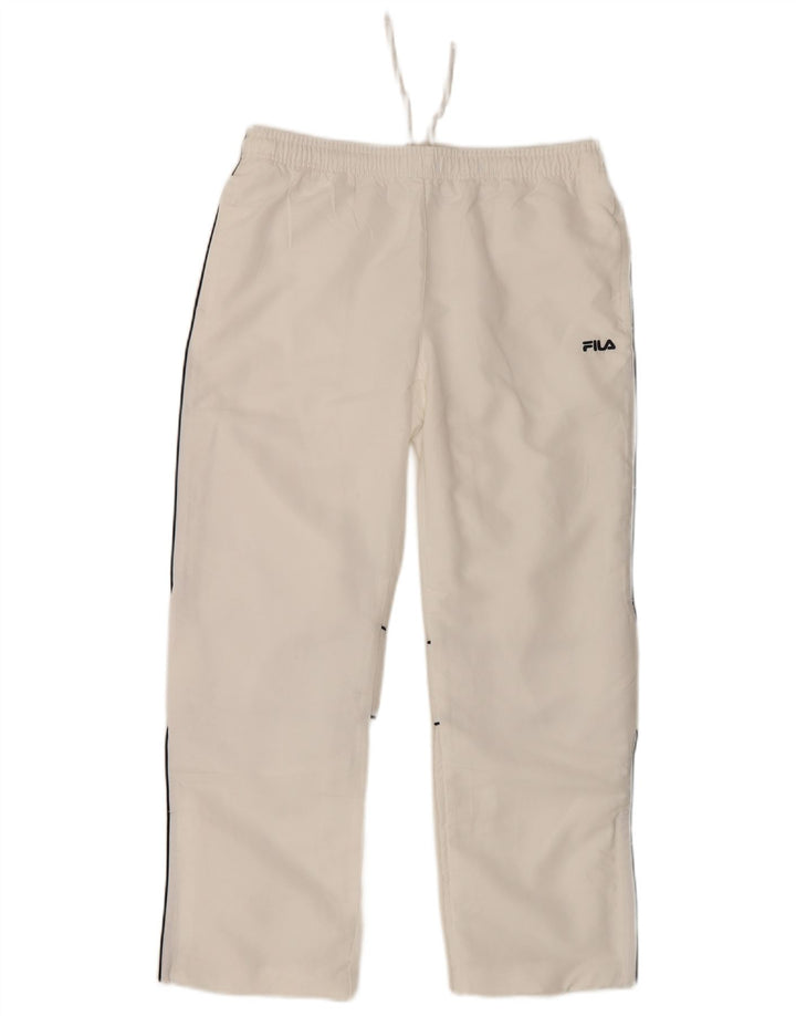 Fila Pantalones de chándal para mujer UK 10 Small White Poliéster