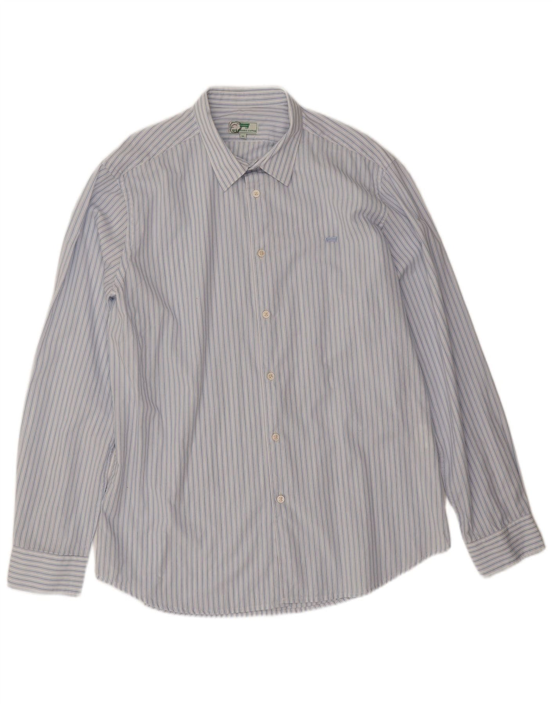 Camisa Carrera Hombre XL Algodón Rayas Azul
