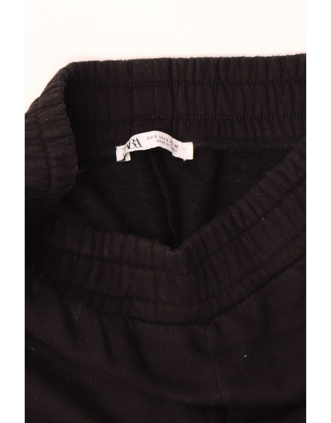 Zara Mujer Capri Chándal Pantalones UK 8 Small Negro