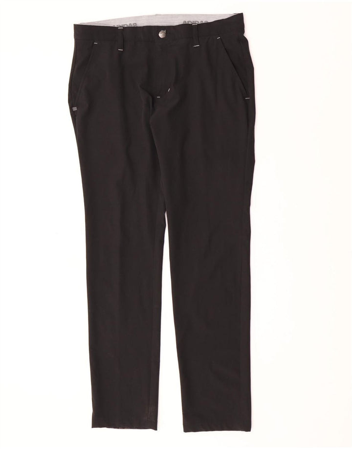 Adidas Pantalones Chinos Slim Para Hombre W32 L32 Poliéster Negro