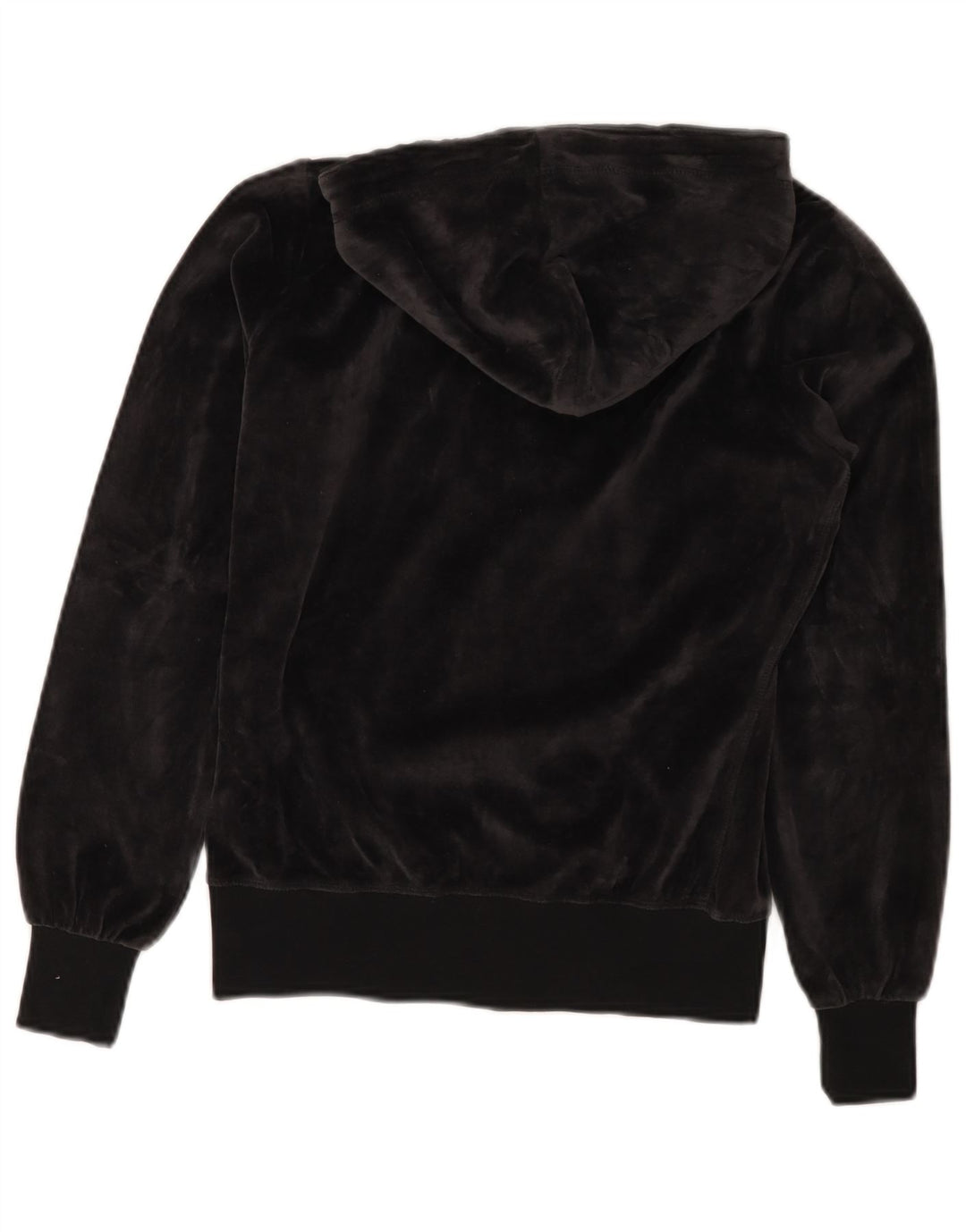 CHAMPION Suéter con capucha y cremallera de terciopelo Heritage Fit para mujer UK 10 Small Black