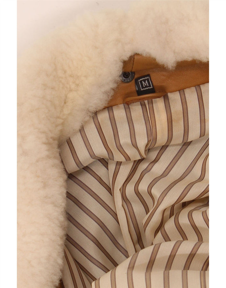 Pointers Chaqueta de cuero holgada para hombre UK 38 Cuero marrón medio