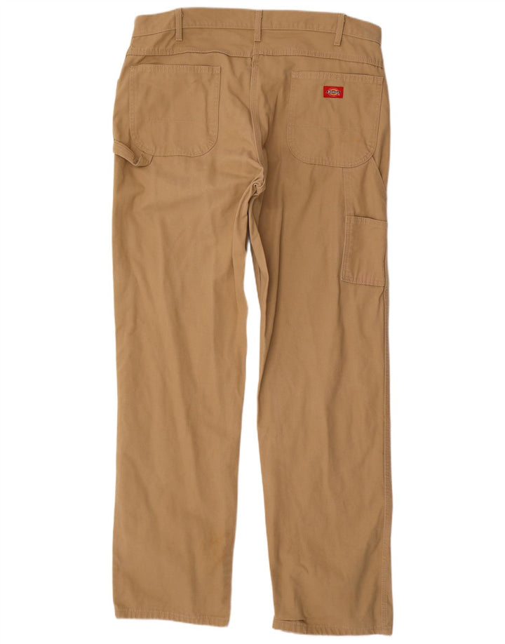 DICKIES Pantalón cargo recto para hombre W38 L36 Algodón beige