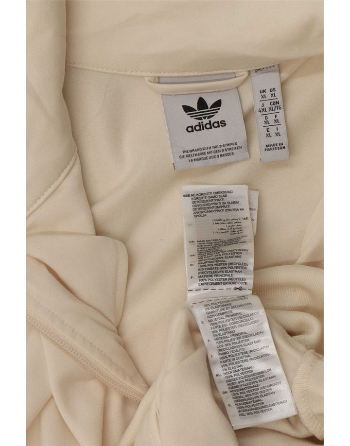 Adidas Hombre Chándal Top Chaqueta XL Off White Poliéster
