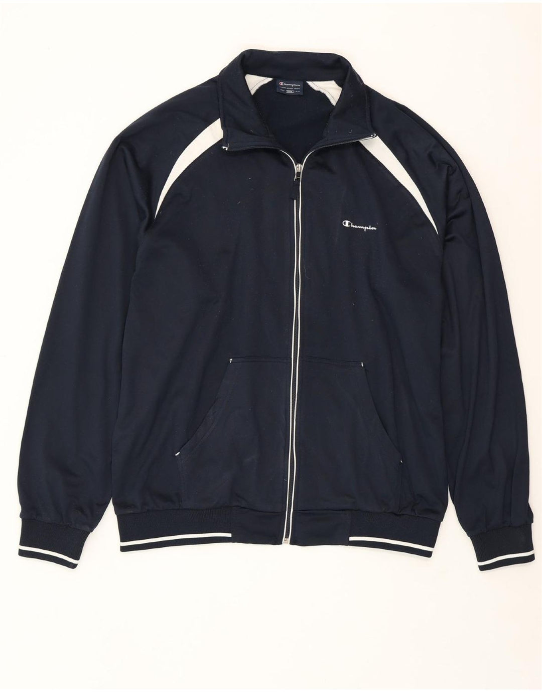 CHAMPION Chaqueta de chándal para hombre 2XL Azul marino Colorblock Poliéster