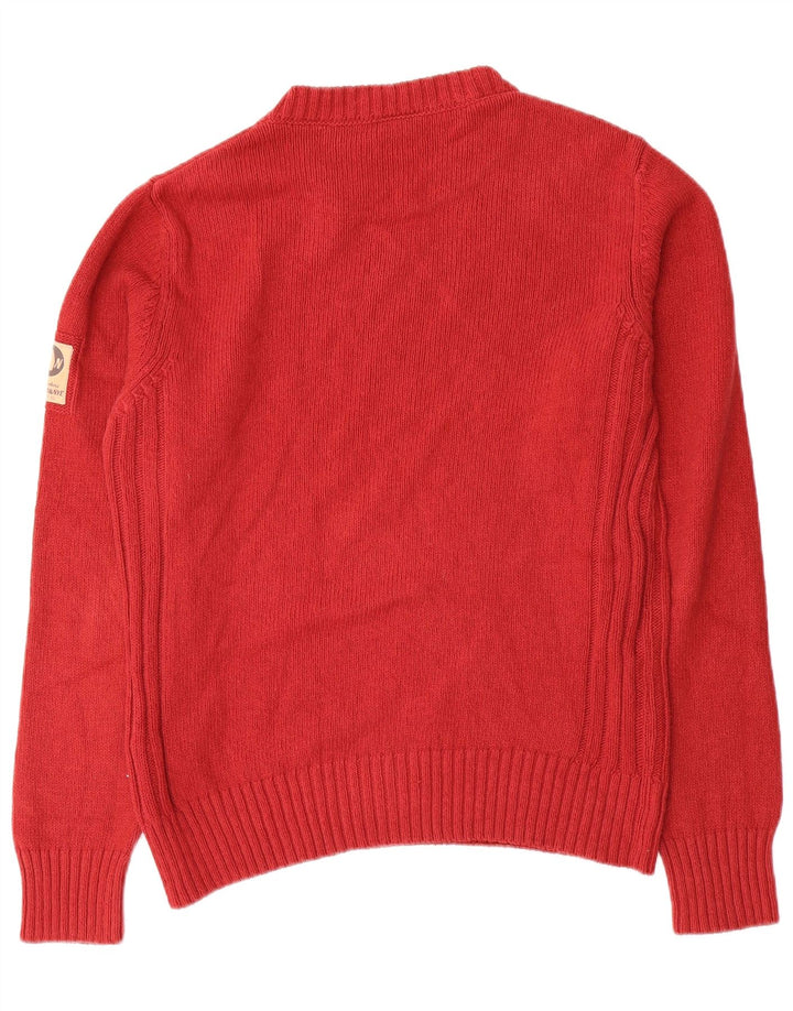 Murphy & Nye Jersey de cuello redondo para hombre de algodón rojo medio