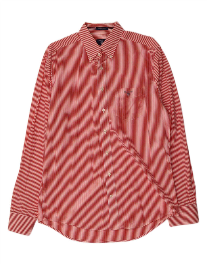 GANT Camisa Grande De Algodón A Rayas Rojas Para Hombre