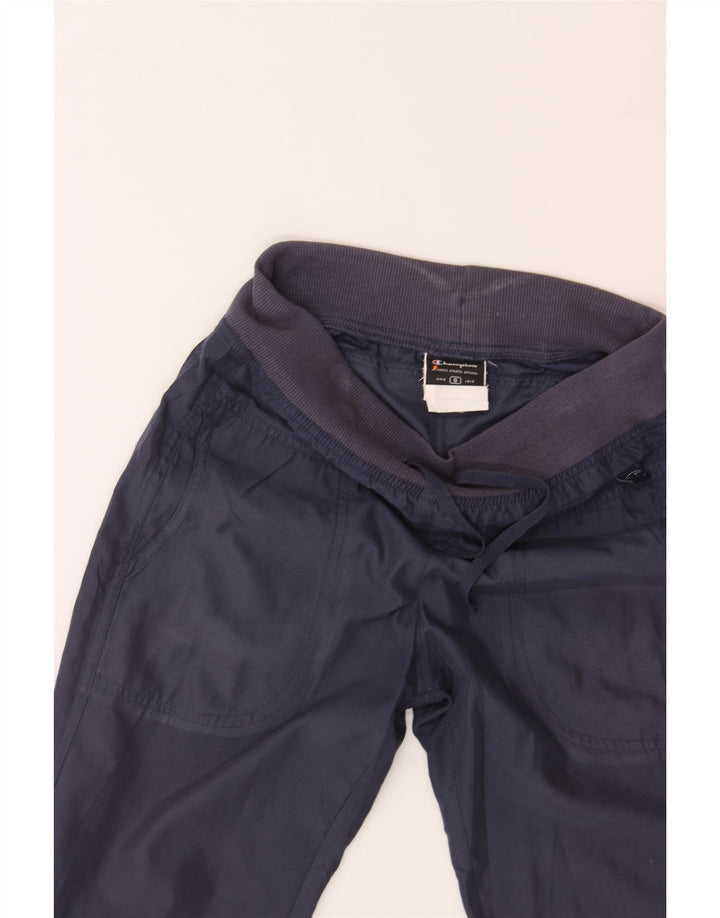 CHAMPION Womens Tracksuit Trousers UK 10 Small Navy Blue Polyester Vintage Champion and Second-Hand Champion from Messina Hembry 