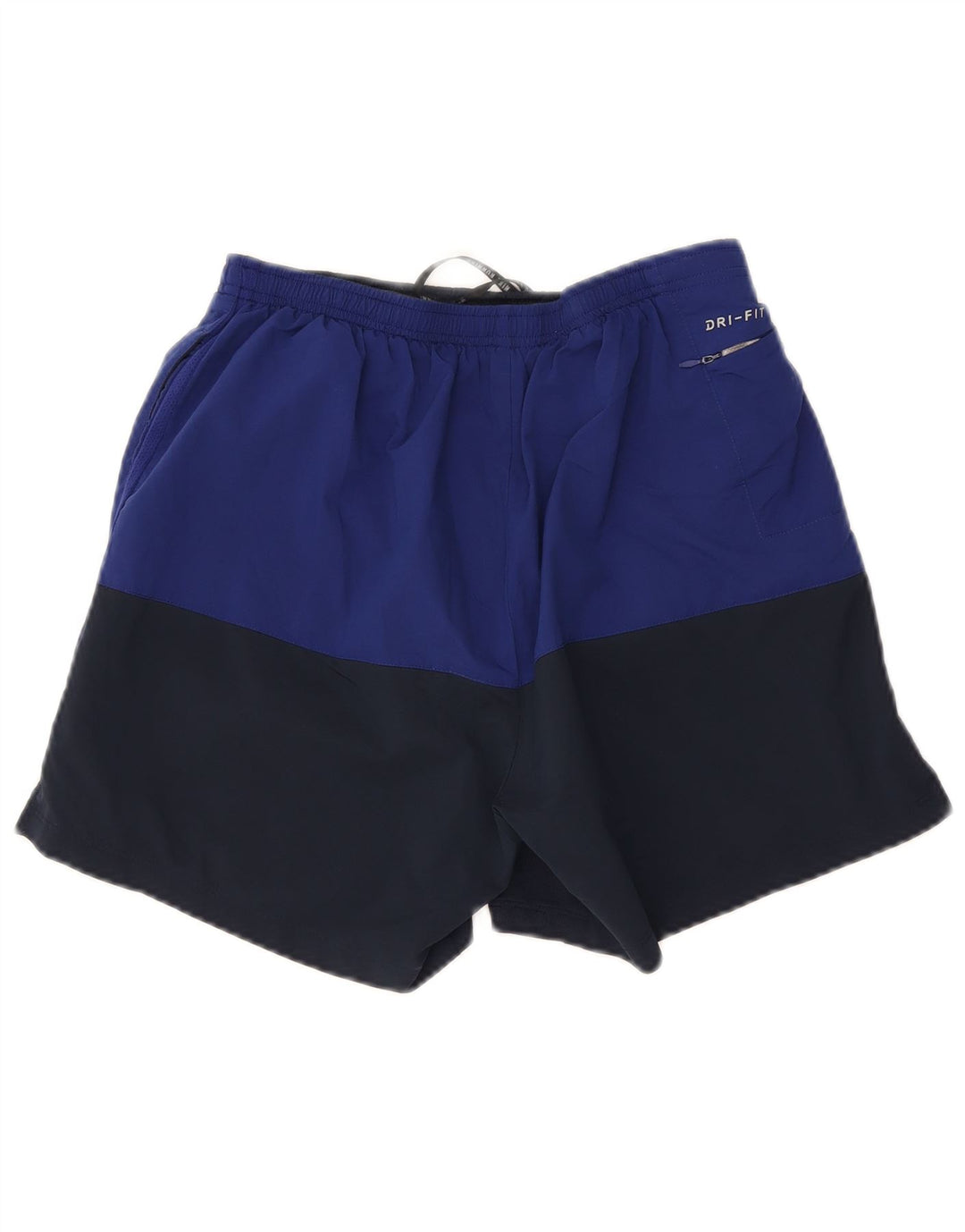 Pantalones cortos deportivos Nike Dri Fit para hombre Poliéster color block azul marino mediano