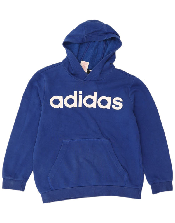 Adidas - Sudadera con capucha para niño (11-12 años), color azul