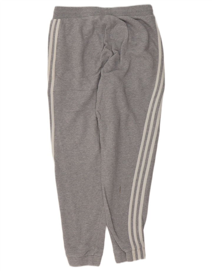 ADIDAS Hombre Chándal Pantalones Joggers Pequeño Gris Algodón