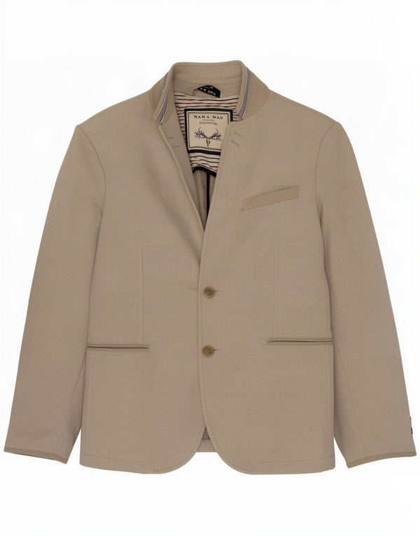 Zara Chaqueta tipo blazer de 2 botones para hombre EU 52 Grande Gris Algodón