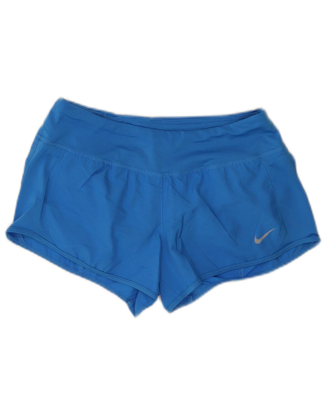 NIKE Pantalones cortos deportivos Dri Fit para mujer UK 10 Pequeño poliéster azul