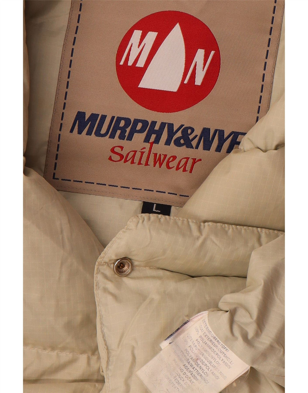 MURPHY & NYE Chaleco acolchado para hombre Sailmakers UK 40 Large Off White Poliamida