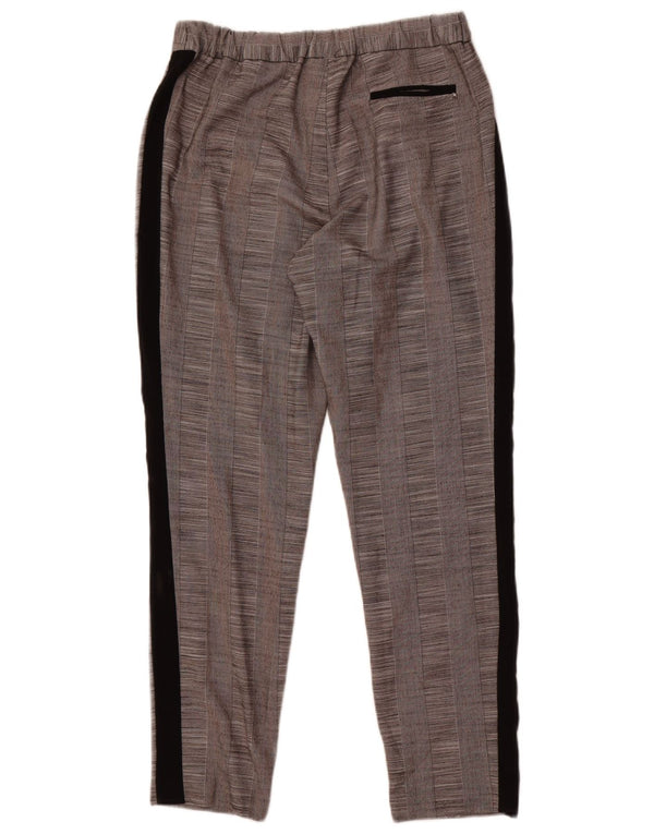 Topshop Pantalones casuales con estampado abstracto para mujer UK 10 Small W28 L28 Gris