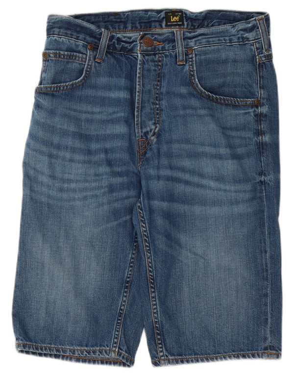 Lee Mens 5 Bolsillos Cortos De Mezclilla Cortos W28 Pequeño Algodón Azul