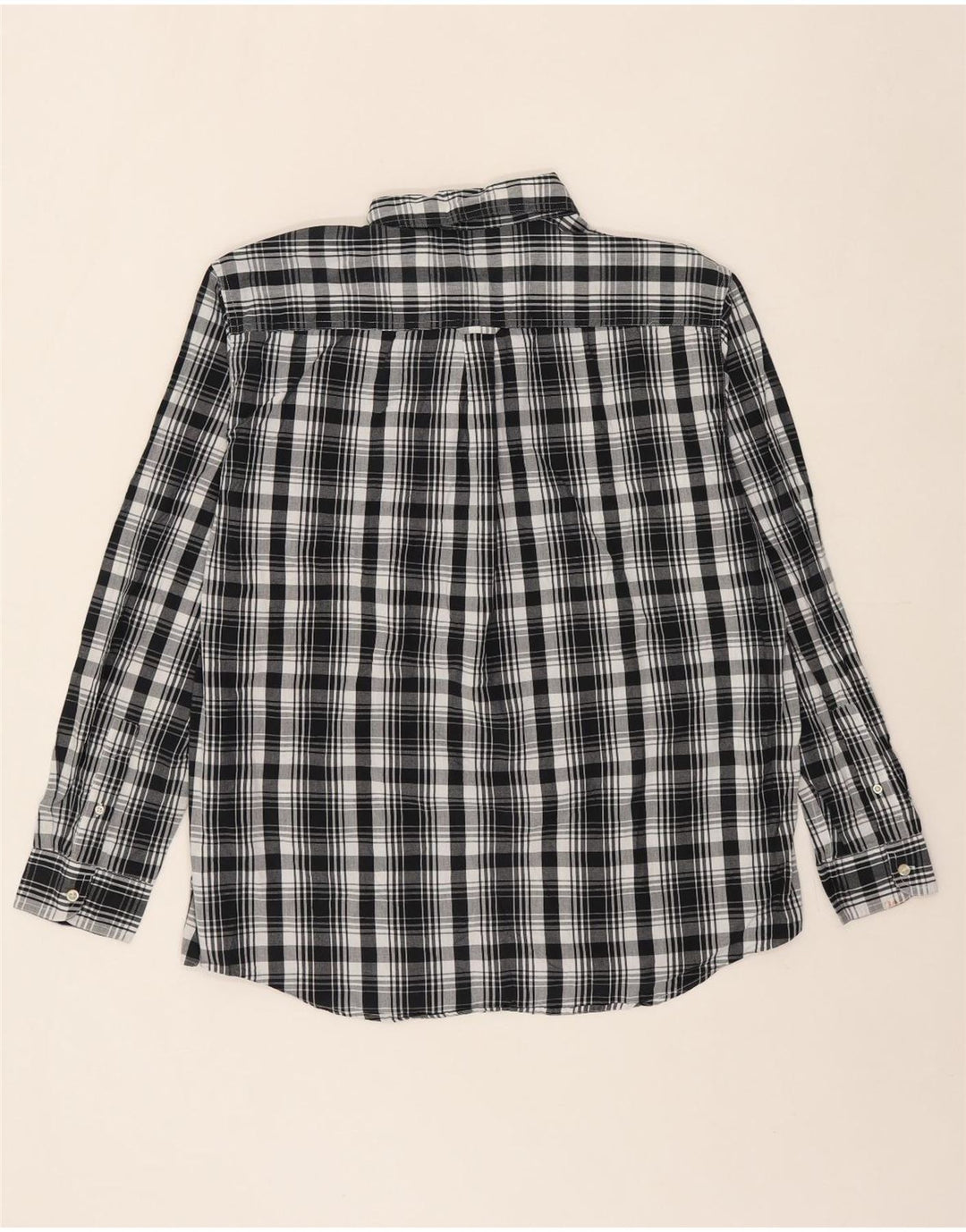 CHAPS Mens Big & Tall Shirt XL Black Check Cotton Vintage Chaps and Second-Hand Chaps from Messina Hembry 