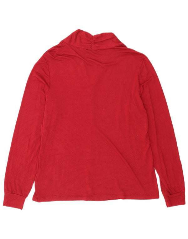 Tchibo Mujer Oversize Top Manga Larga EU 36/38 Small Viscosa Roja