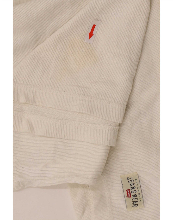Levi's Mens Top Manga Larga Grande Blanco