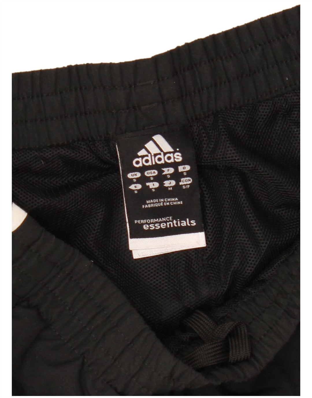 Adidas Hombre Climalite Chándal Pantalones Joggers Pequeño Poliéster Negro
