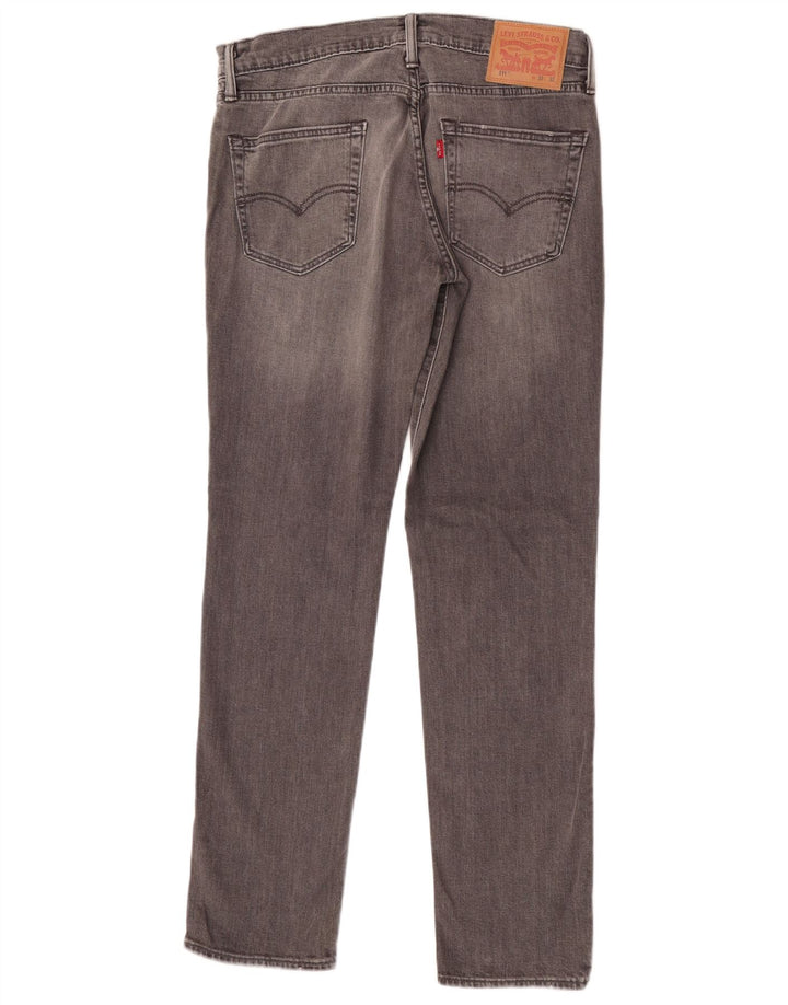 Levi's Hombre 511 Slim Jeans W33 L32 Algodón Gris
