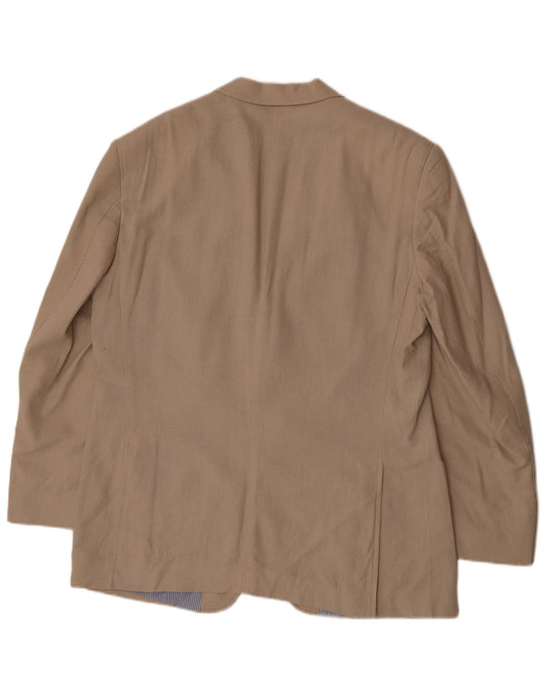 Marks & Spencer Chaqueta tipo blazer de 2 botones para hombre UK 42 Large Beige Linen