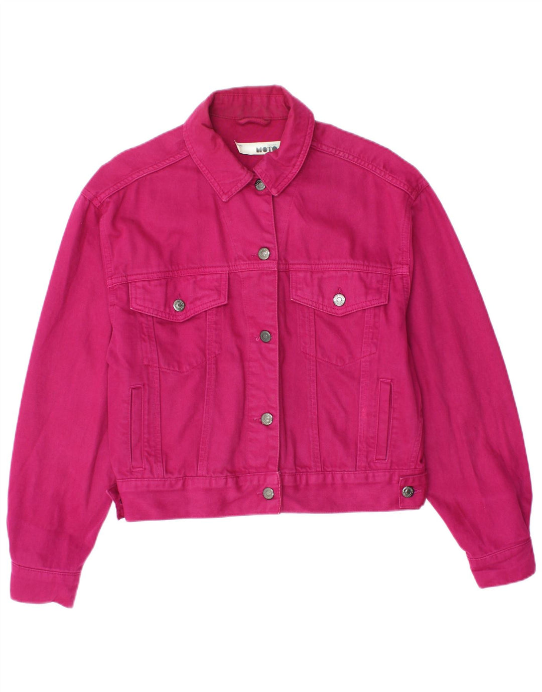 TOPSHOP Chaqueta vaquera extragrande para mujer UK 6 XS Algodón rosa