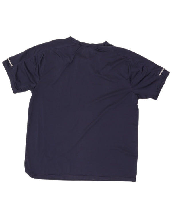 New Balance Hombre Camiseta Top Grande Azul Marino Poliéster