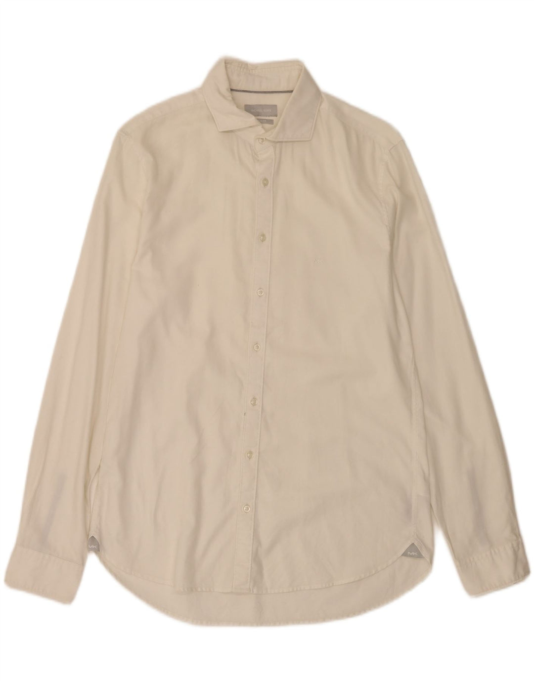 Michael Kors Camisa Slim Fit para hombre Talla 39 15 Algodón blanco mediano