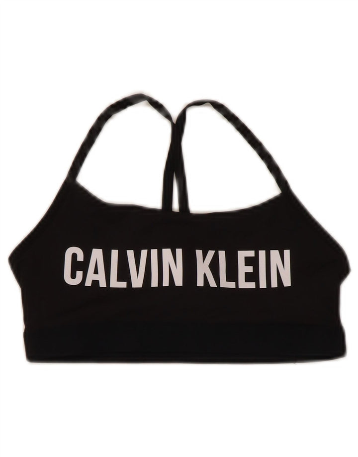 CALVIN KLEIN Top deportivo gráfico para mujer UK 8 Small Black