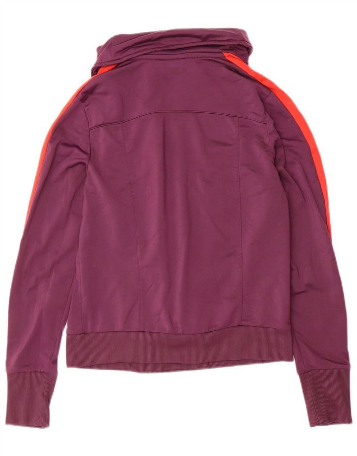 PUMA Chaqueta de chándal para mujer UK 12 Poliéster con bloques de color granate mediano