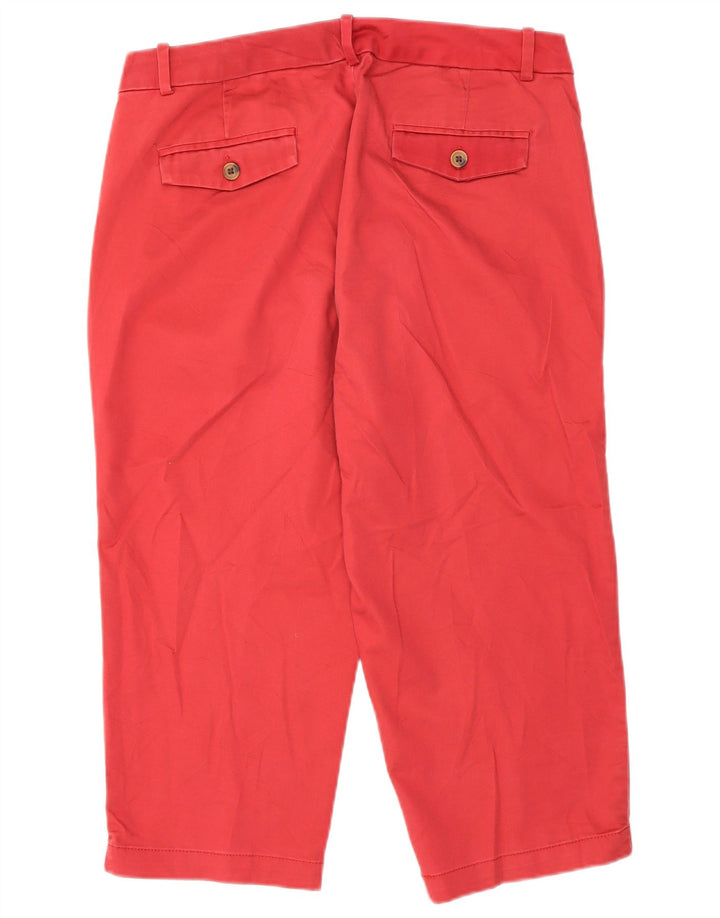 Dockers Pantalones Capri para Mujer US 8 Medium W30 L20 Poliéster Rojo
