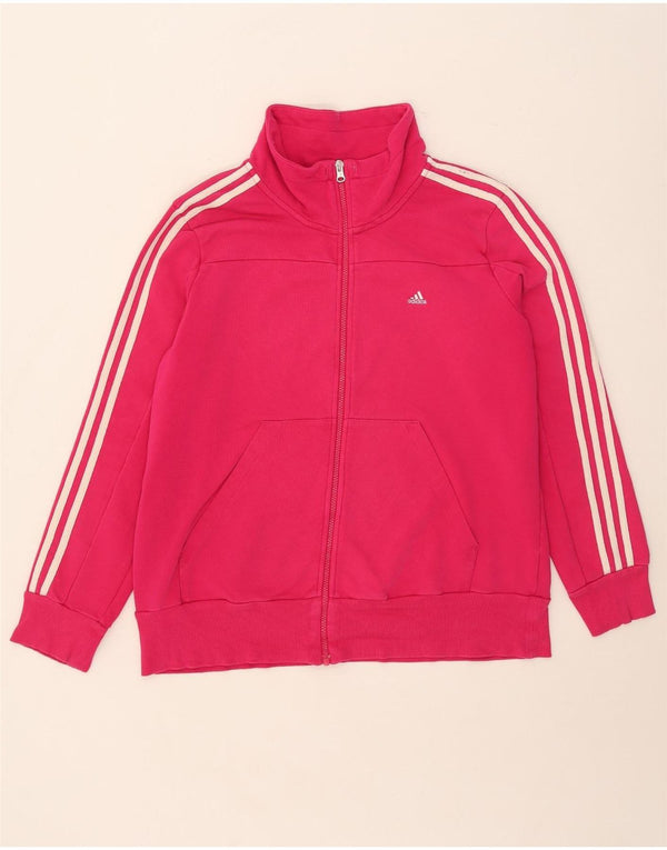 Adidas Womens Climalite Tracksuit Top Jacket UK 24/26 2XL Pink Cotton