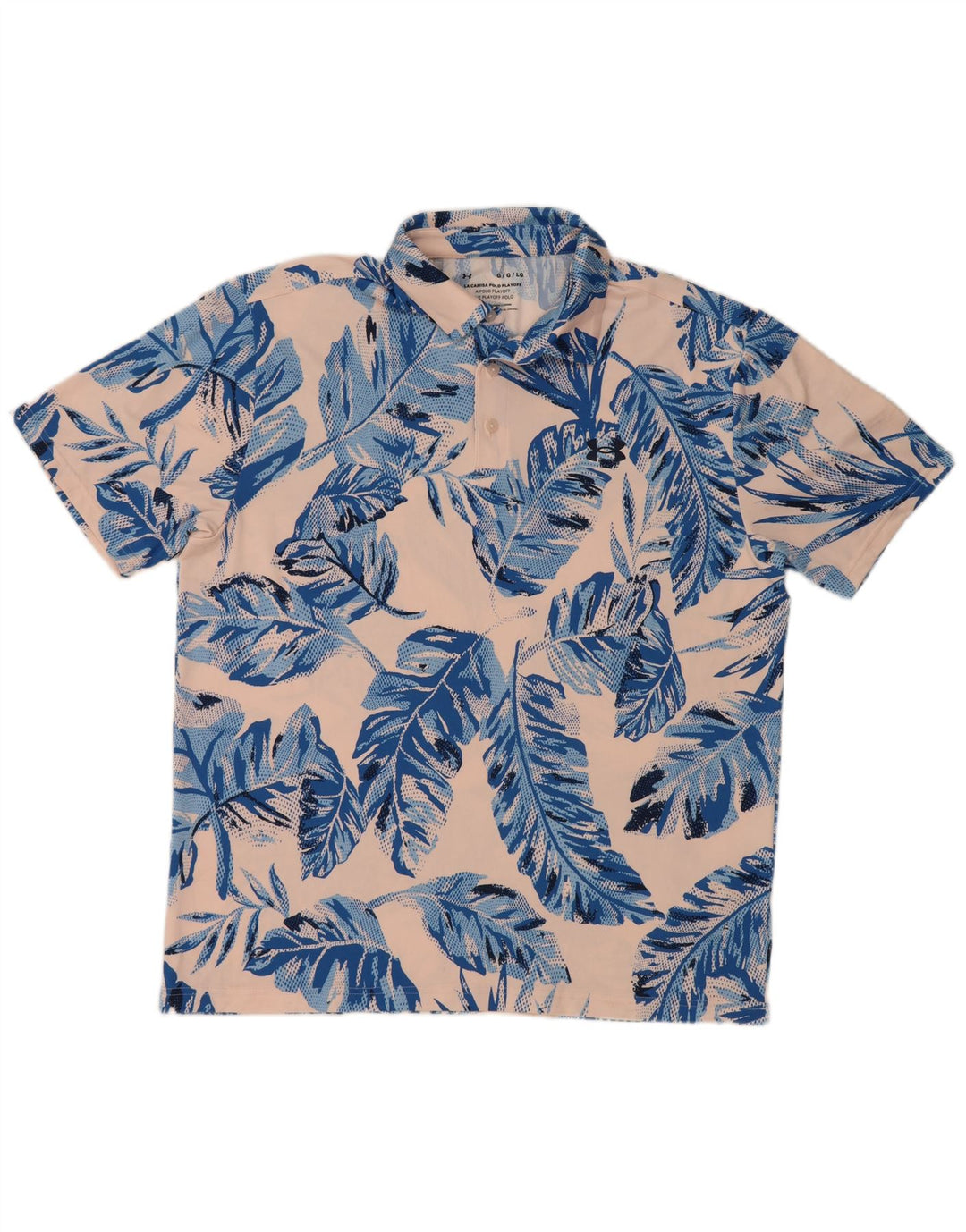 Polo Puma Para Hombre Poliéster Floral Rosa Grande