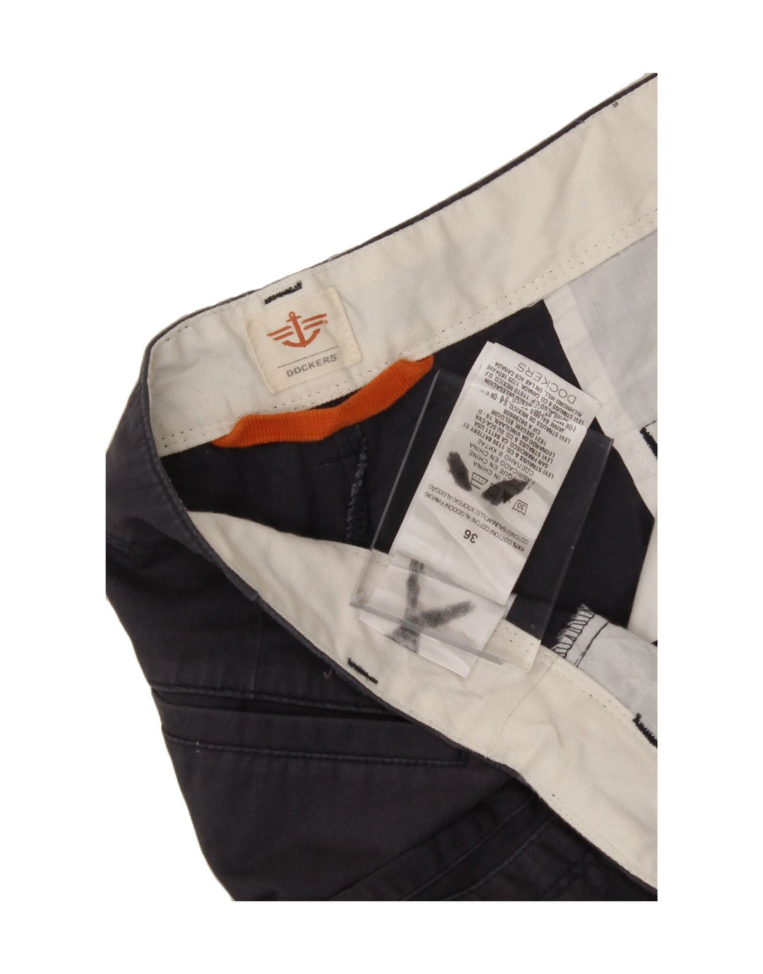 DOCKERS Mens Cargo Shorts W36 Large Navy Blue Cotton Vintage Dockers and Second-Hand Dockers from Messina Hembry 