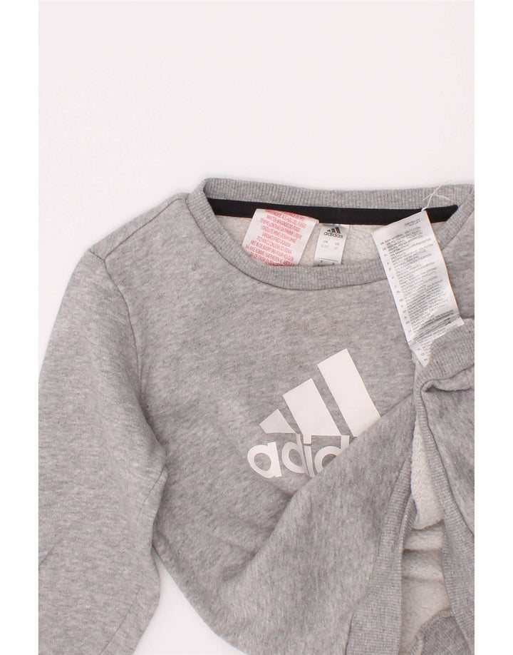 Adidas Boys Graphic Sudadera Jumper 2-3 años Gris Algodón