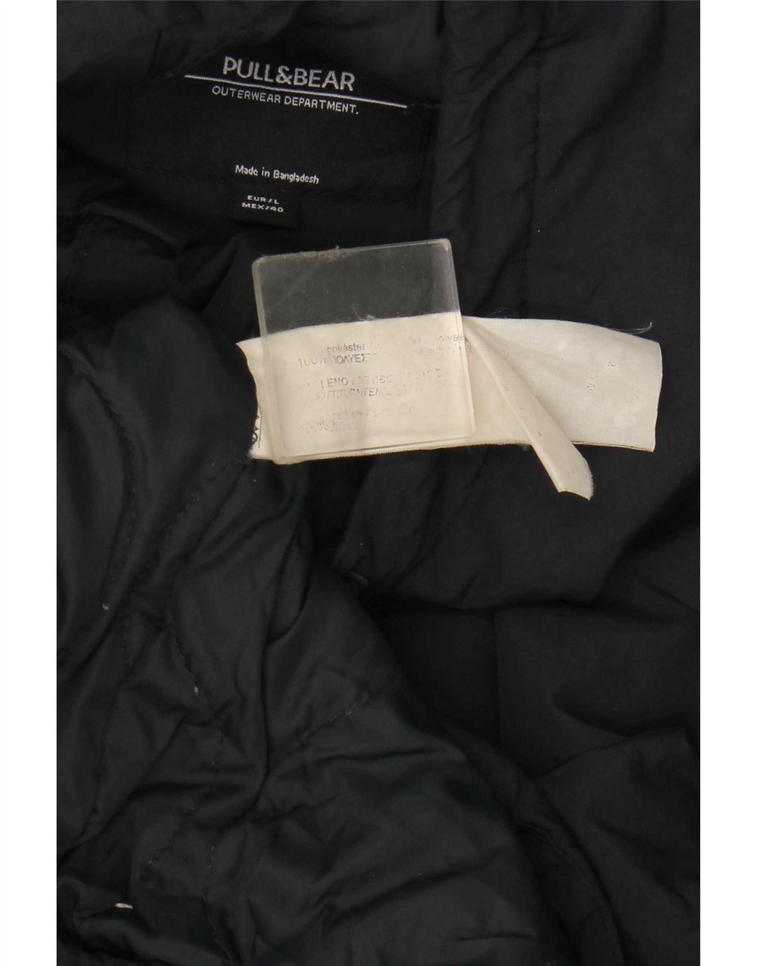 Chaqueta anorak con capucha para hombre de Pull & Bear UK 40 Large Azul marino Poliéster