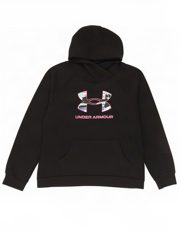 Under Armour Sudadera con capucha gráfica para niñas 13-14 años XL Algodón negro