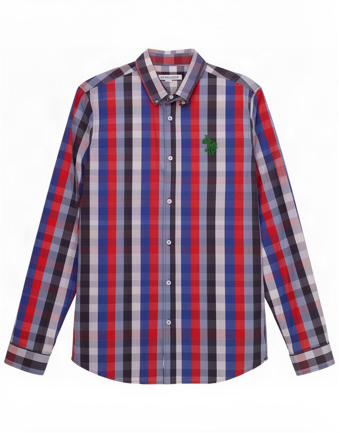 Asociación de Polo de EE. UU. Camisa Hombre Mediana Algodón Vichy Multicolor