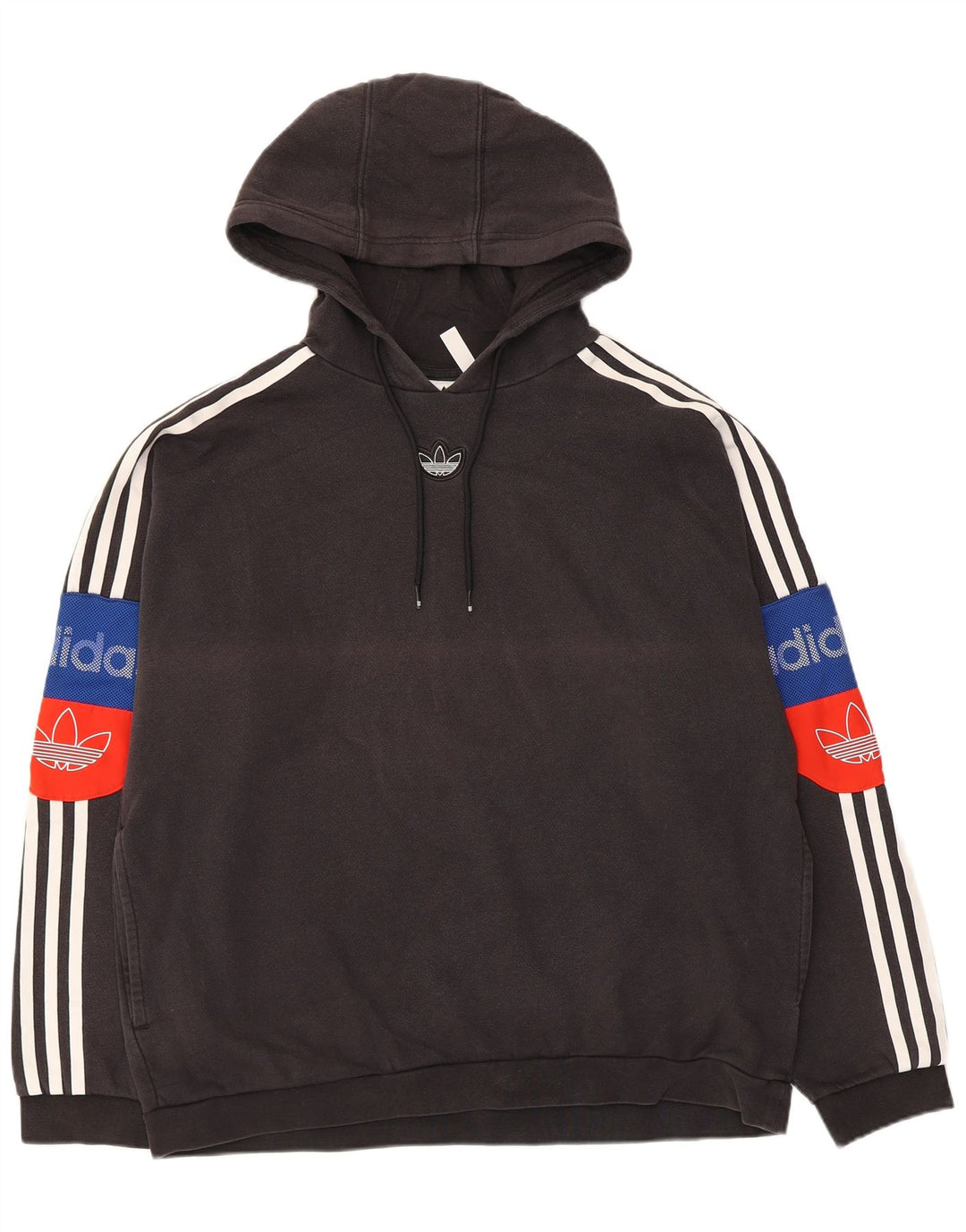 Adidas Hombre Sudadera Con Capucha Gráfica Jersey De Algodón Negro Mediano
